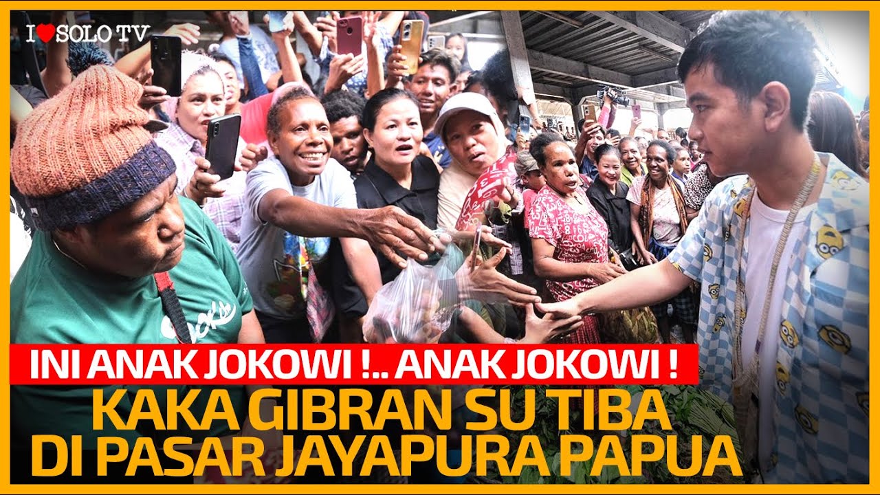 INI ANAK JOKOWI !! MOMEN GIBRAN & SELVI DISAMBUT WARGA SAAT BLUSUKAN DI PASAR SENTANI JAYAPURA.