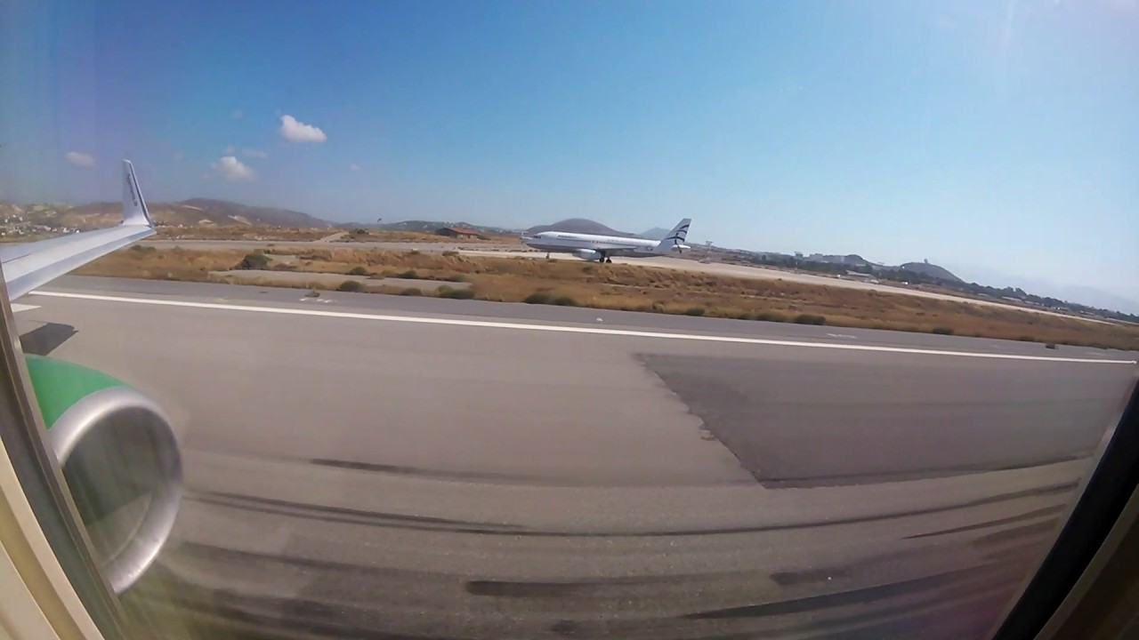 Start vom Flughafen Heraklion Iraklio auf Kreta mit Germania