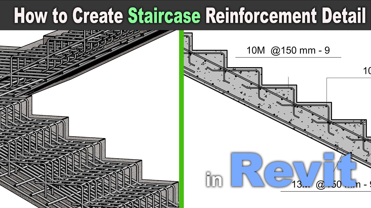 How to Create Staircase Reinforcement Detail in Revit. | Rebar in Revit