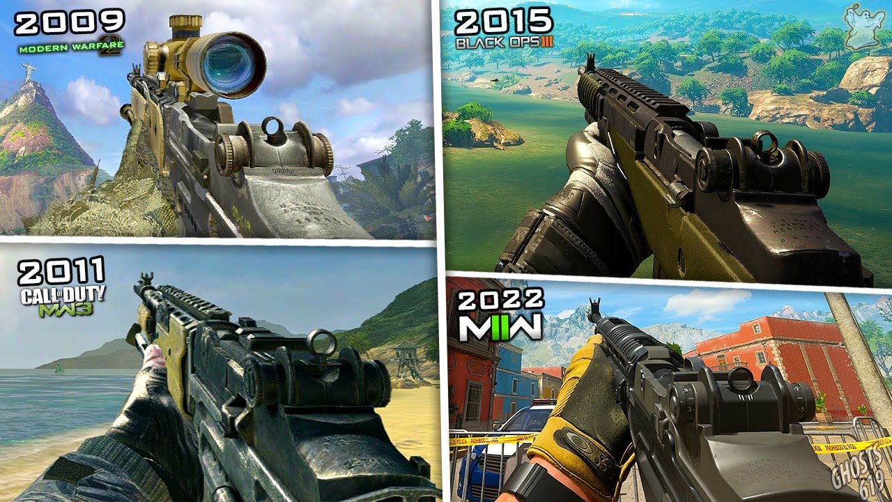 Evolution of the M14 in Call of Duty