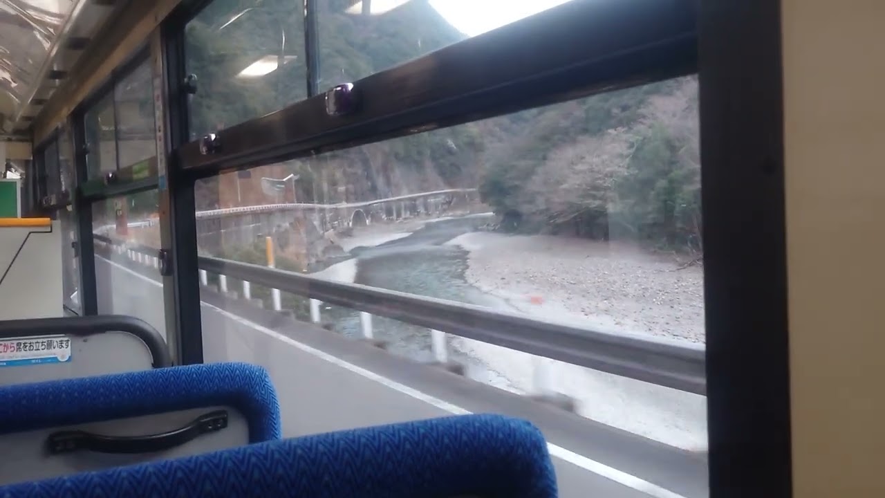 宮崎交通車窓 村所→西都バスセンター エルガミオ 元川崎鶴見臨港 KKLR233J1