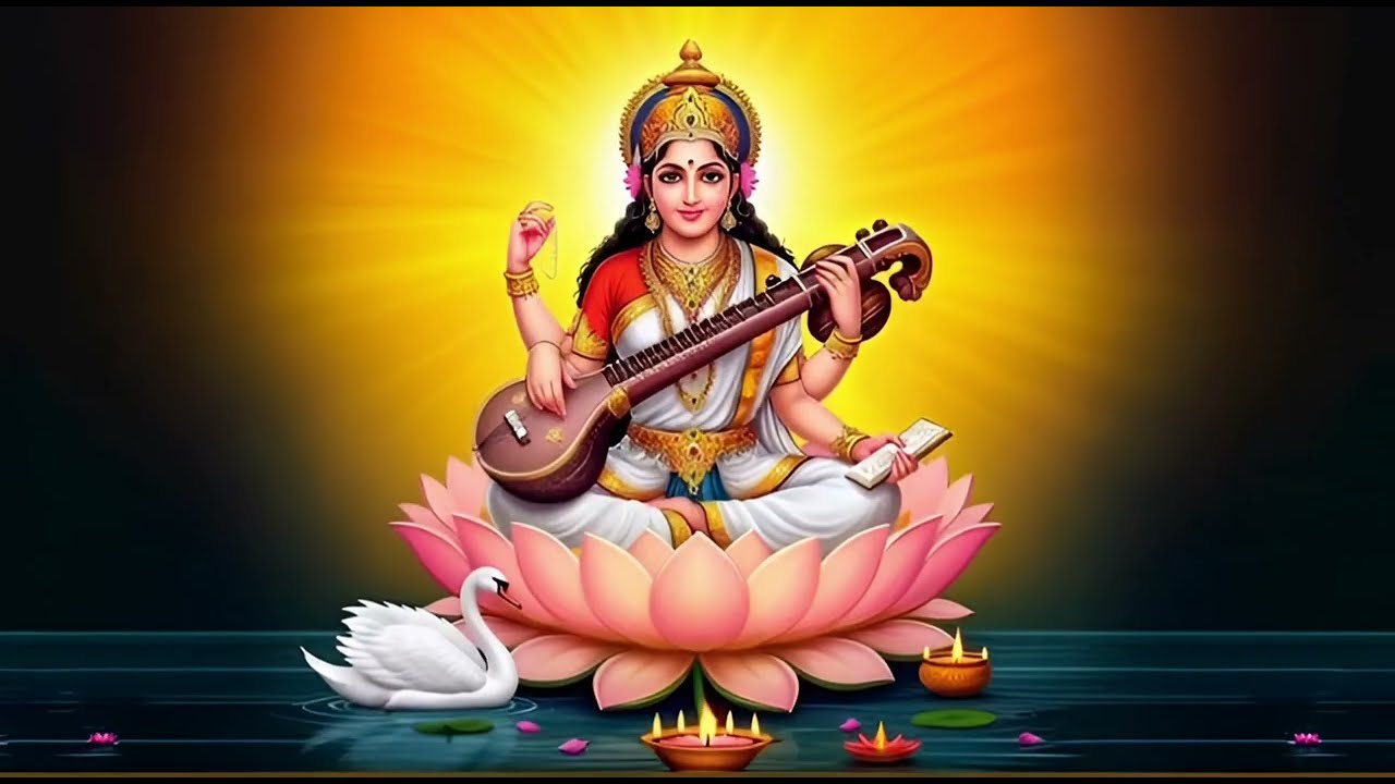 Powerful Saraswati Mantra | ॐ ऐं सरस्वत्यै नमः 108 Times | Study & Focus