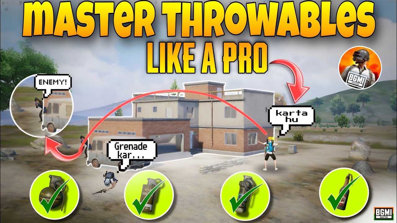🎯 Master Throwables Like a Pro in BGMI | Next-Level Grenade & Molotov Tips 🔥💣