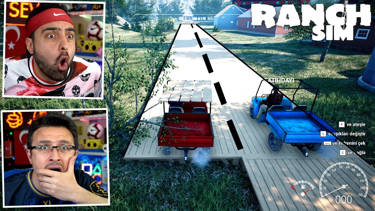 EFSANE ARABA YARIŞI PİSTİ YAPTIK VE YARIŞTIK 😱 RANCH SİMULATOR !