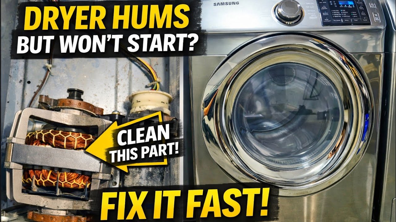 Samsung Dryer motor hums but wont start?Here’s the Fix