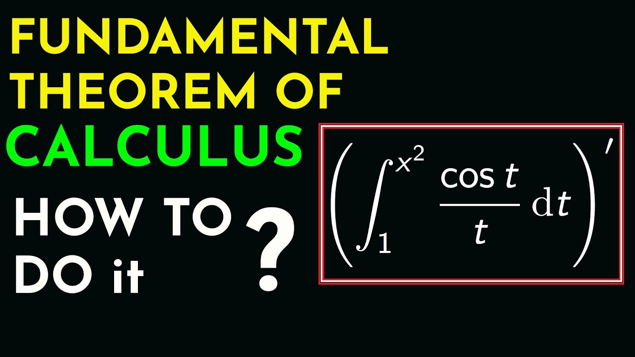 Fundamental theorem of calculus. EXAMPLES