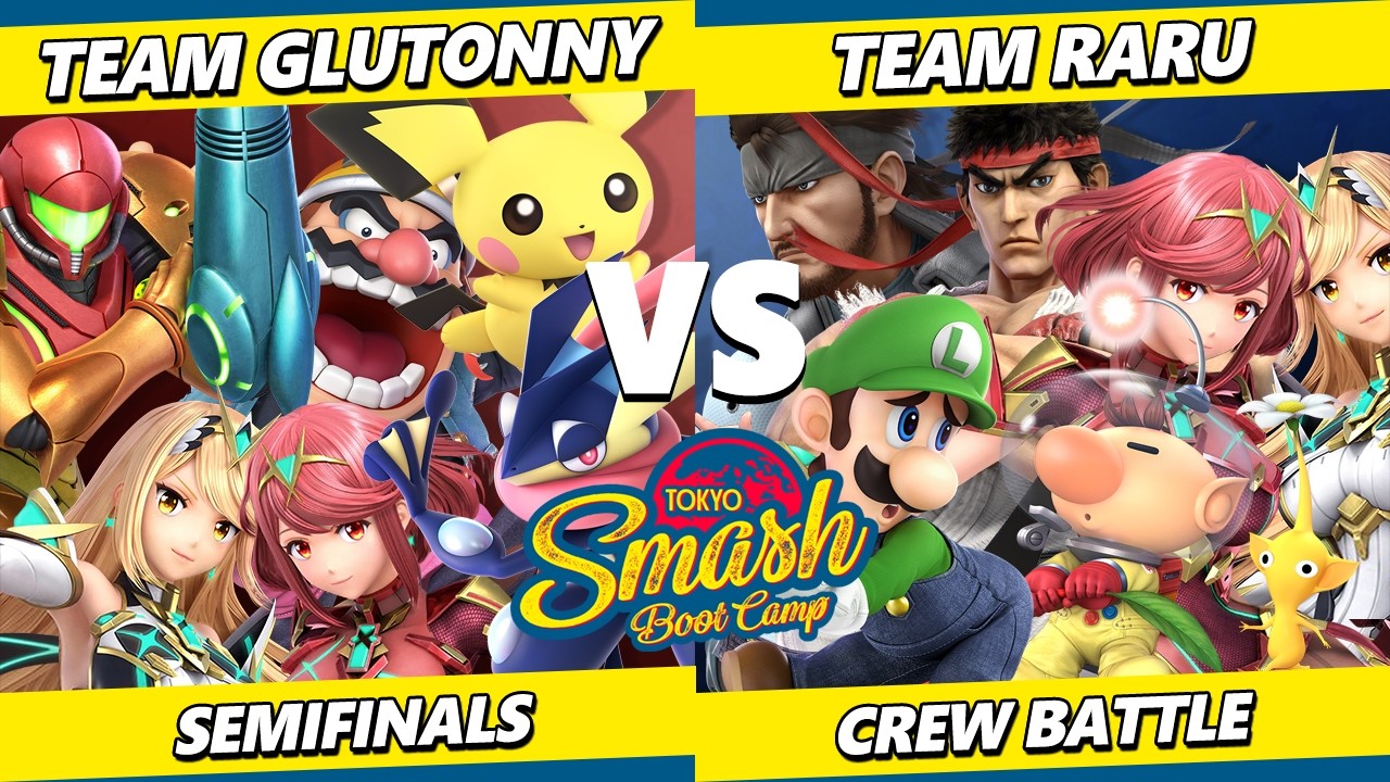 Tokyo Smash Boot Camp 8 CREW BATTLE - Team Glutonny Vs. Team Raru - Smash Ultimate - SSBU