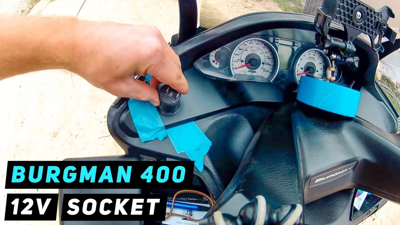 Installing 12V Power Socket on Burgman 400 for GPS & Phone Charger | Mitch's Scooter Stuff