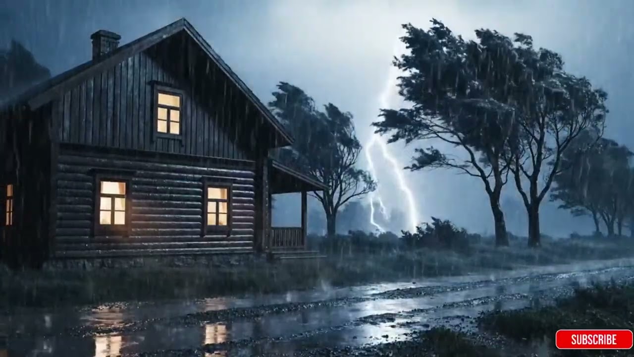 Heavy Rain & Thunder Sounds for Deep Sleep 🌙 | Relaxing Rainstorm Ambience (10 Hours)