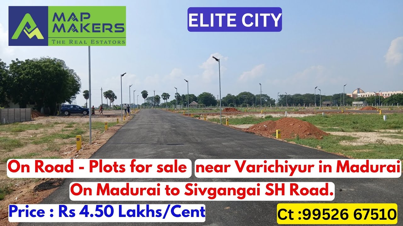 ELITE CITY|On Road Plots for sale in Varichiyur|Poovanthi in Madurai to Sivgangai Road