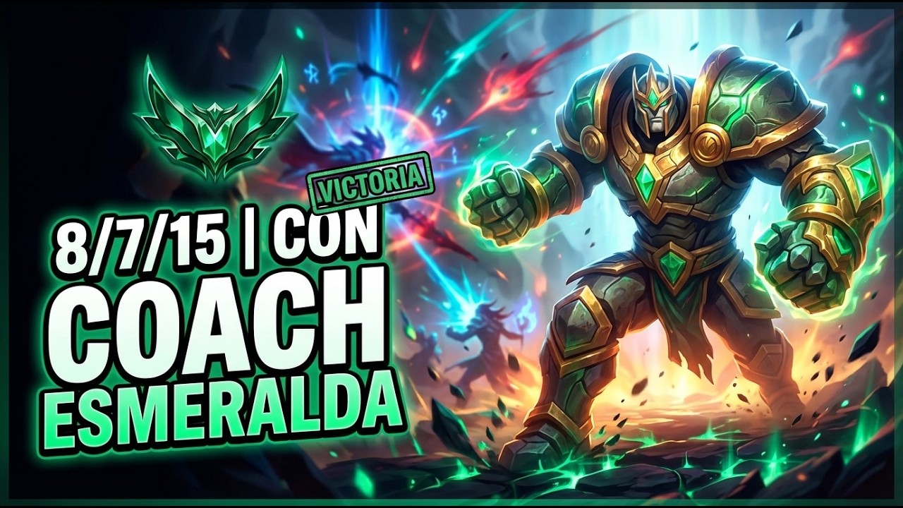 De caos a VICTORIA: GALIO 8/7/15 con COACH ESMERALDA | #leagueoflegends #lol #ranked