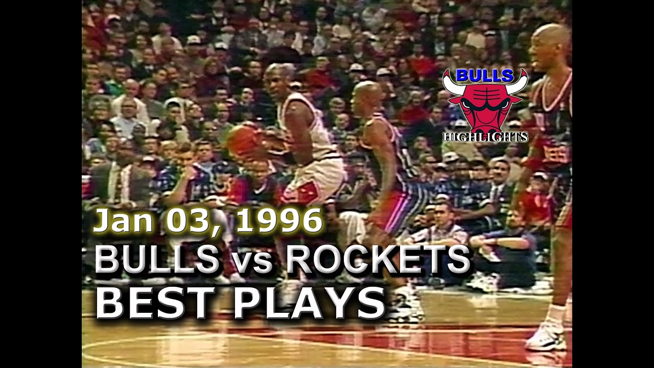 Jan 03 1996 Bulls vs Rockets highlights
