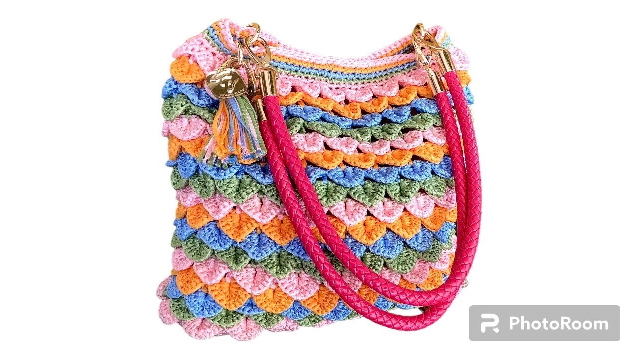 TUTORIAL MAXI BAG “SUMMER” A PUNTO COCCODRILLO MULTICOLOR👛CROCODILE STITCH👛TIZIANA VOLPE CROCHET