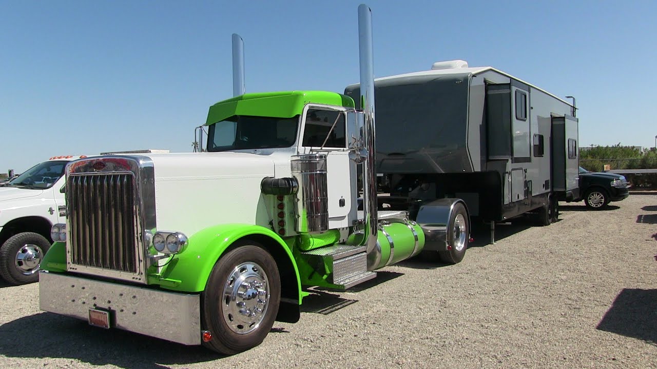 Super Cool 1981 Peterbilt 359 RV Hauler At Mike Green's Open House - Yuma, Arizona 3-25-23