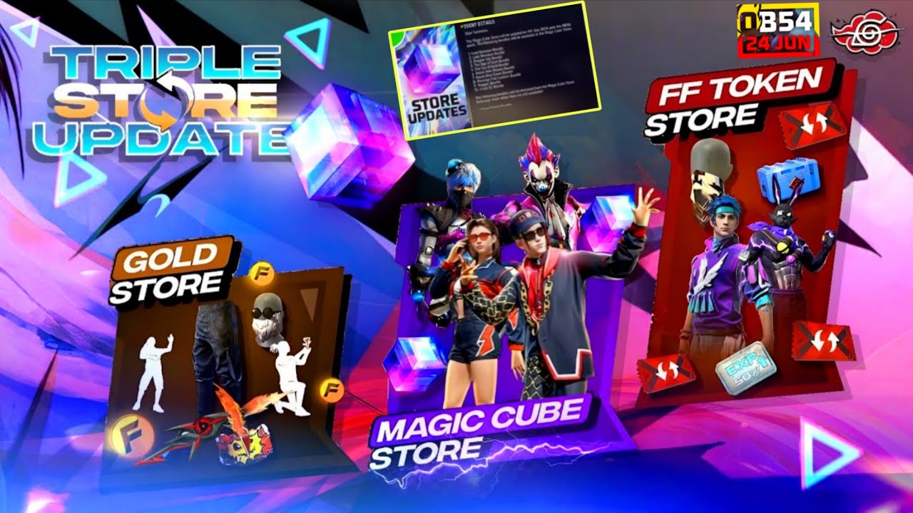 OB54 TRIPLE STORE UPDATE CONFIRM 🤯✅NEXT MAGIC CUBE STORE UPDATE CONFIRM 🤯|FREE FIRE NEW EVENT
