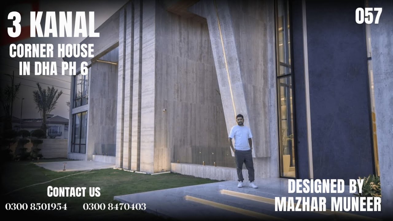 3 Kanal Corner House in DHA Ph 6 | Designed by Mazhar Muneer | Luxury Living | Pool, Gym, Lift.