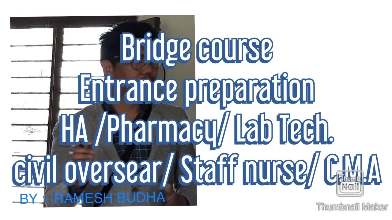 Bridge course and Entrance Preparation for Staff nurse // HA// Diploma in Pharmacy// Lab Tech etc.