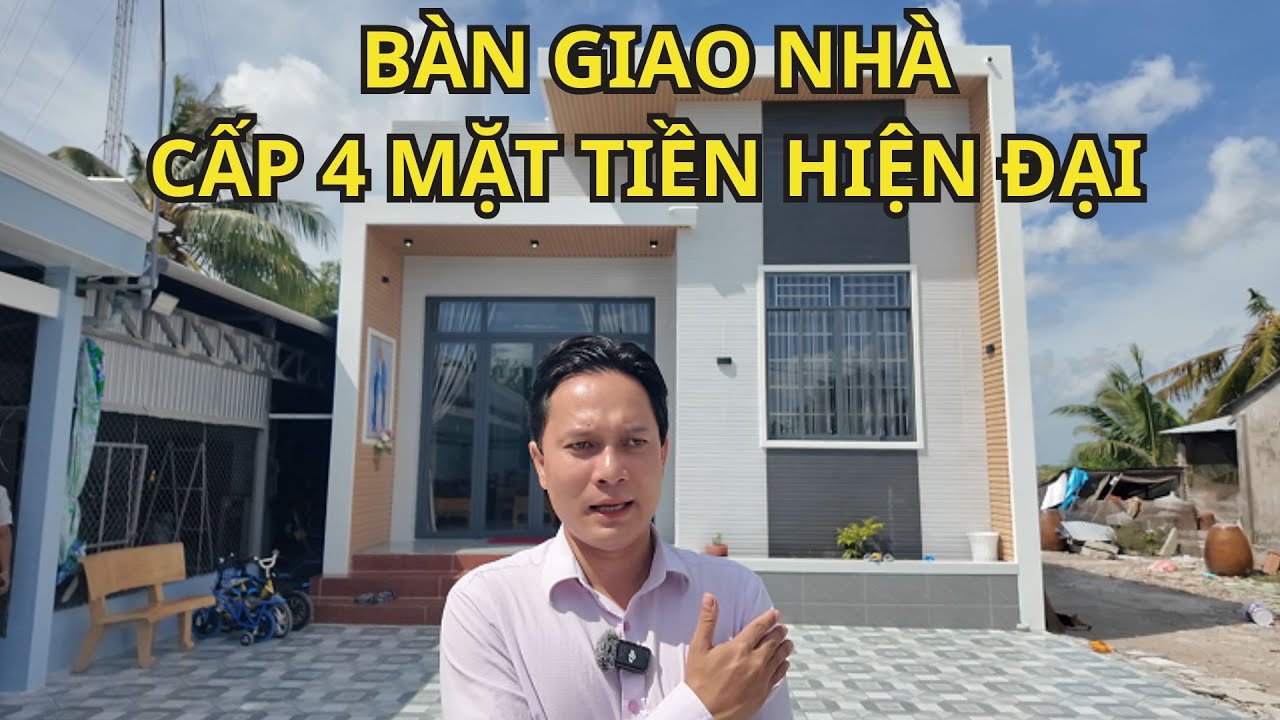 #46 BÀN GIAO NHÀ CẤP 4 HIỆN ĐẠI - MẶT TIỀN KIỂU MỚI CHUẨN BỊ XÂY NHÀ NÊN XEM VIDEO NÀY