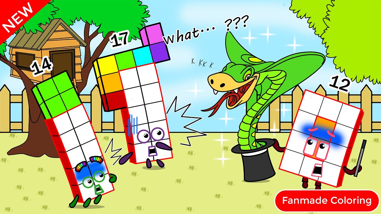 What Happened? Why Are There Snakes? Numberblocks Fanmade Coloring Story