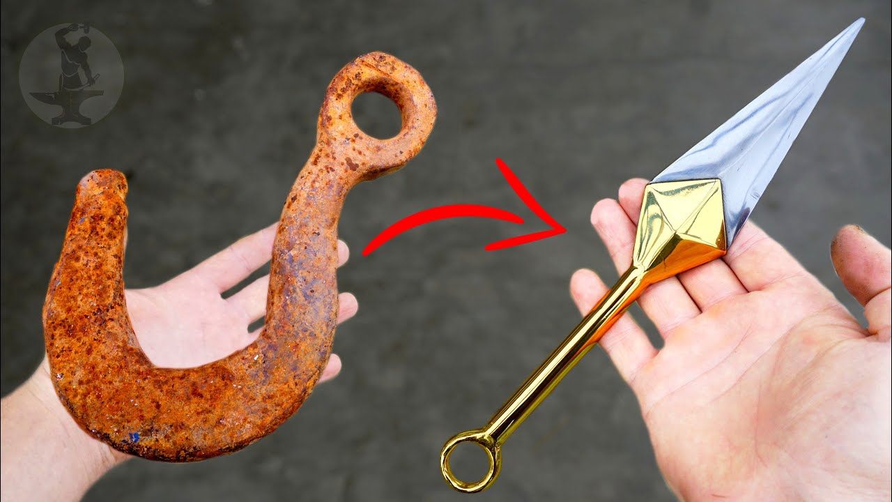Rusty Hook FORGED into a KUNAI