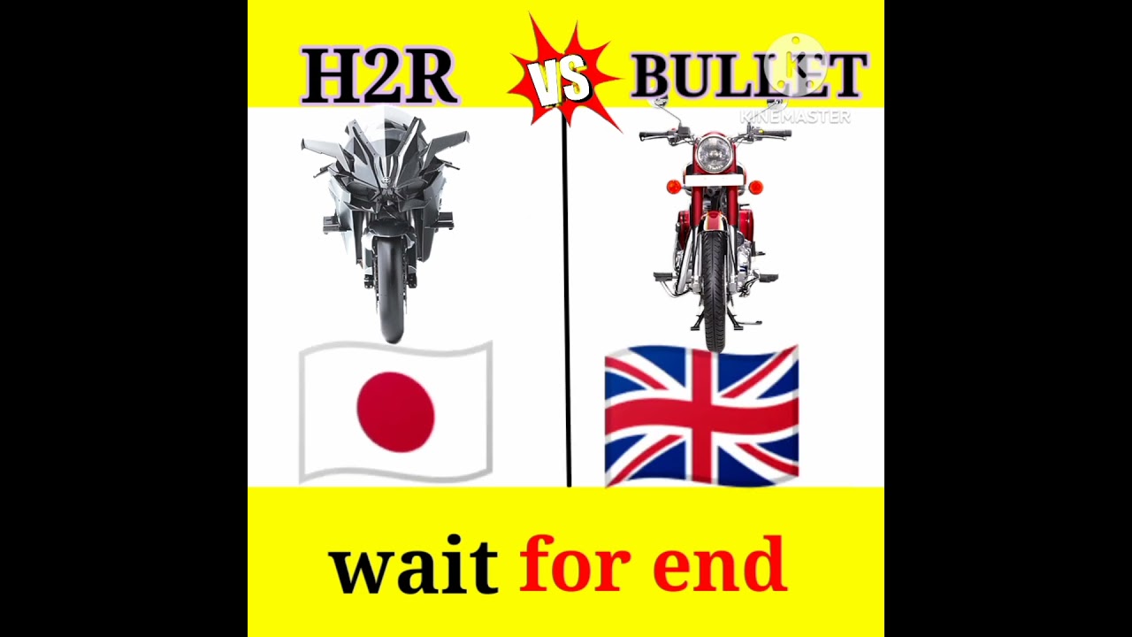 Kawasaki Ninja h2r vs bullet classic 350 ||FULL COMPARE VIDEO|| #ytshort