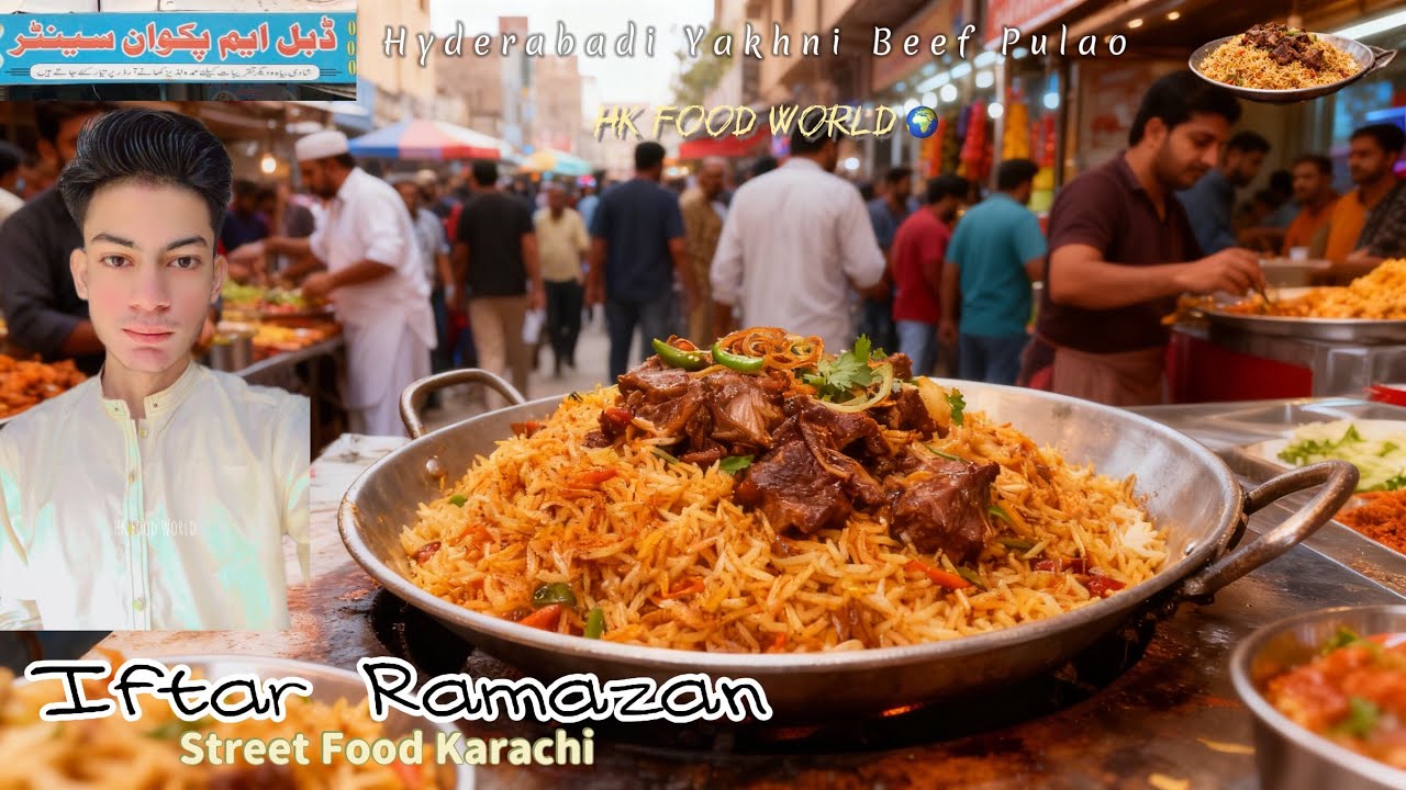 Due Iftar (Ramazan) Street Food Karachi - Hyderabadi Yakhni Beef Pulao, - HK Food World 🌍