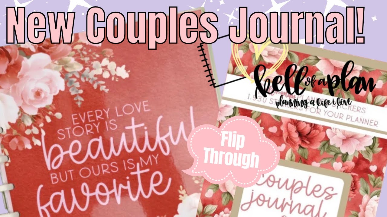 New Couples Journal & Sticker Book from Kellofaplan | Flip Through