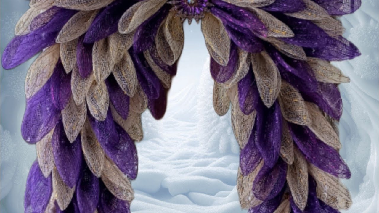 Part3 purple and gold angel wings on foam sheet part 3