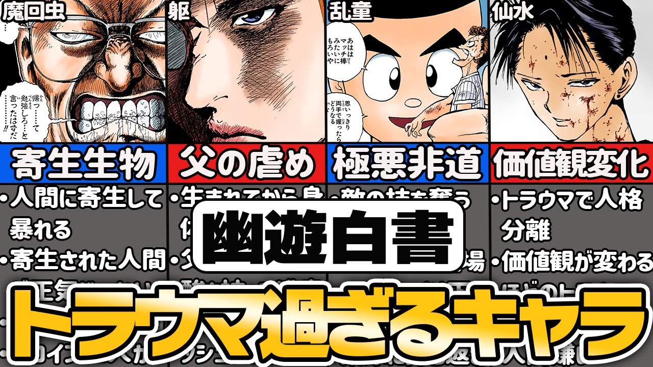【閲覧注意】幽遊白書のトラウマキャラランキングTOP10【ゆっくり解説】