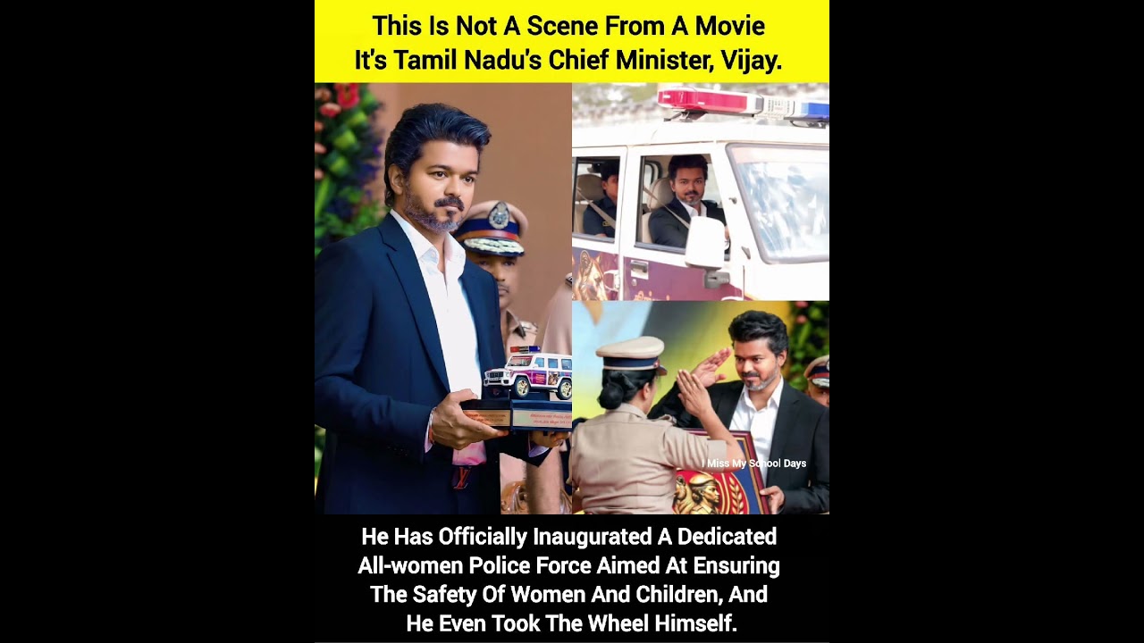 Leading From The Front Seat! 💥🏆#cmvijay #TamilNaduGovernment #womenssafety #indianews