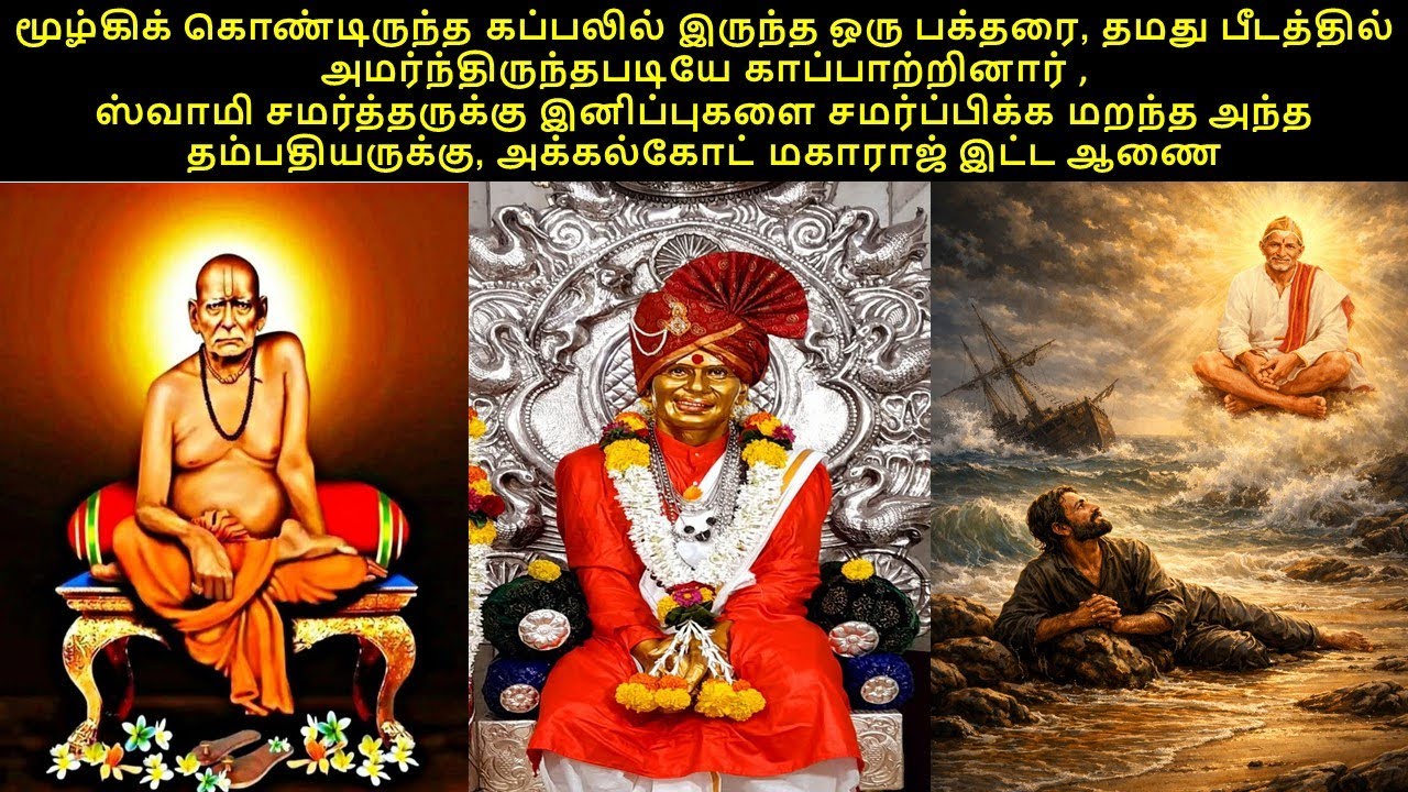 Krishna Saraswathy Maharaj Miracles -Rescues a devotee in  a sinking ship sitting from His Place