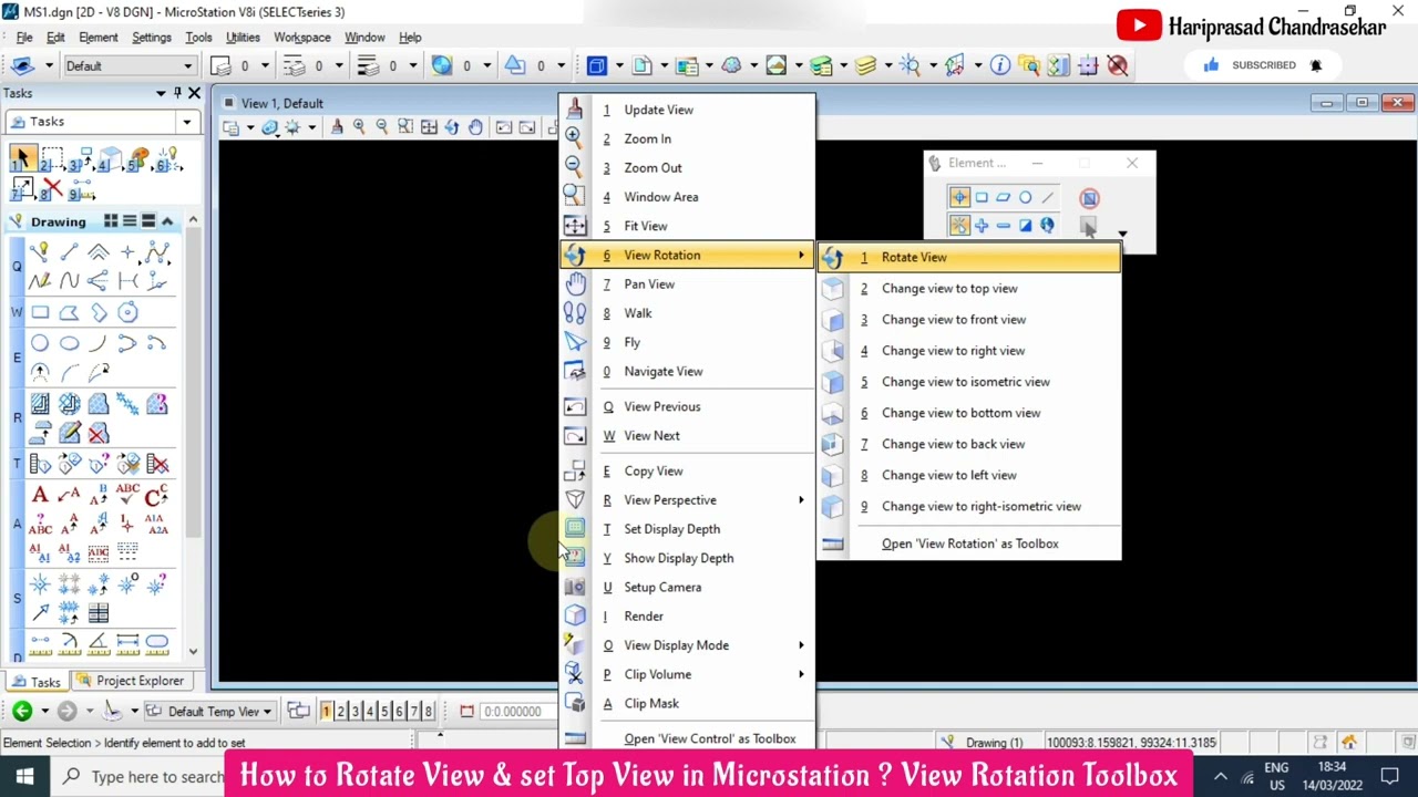 How to set Top View in Microstation