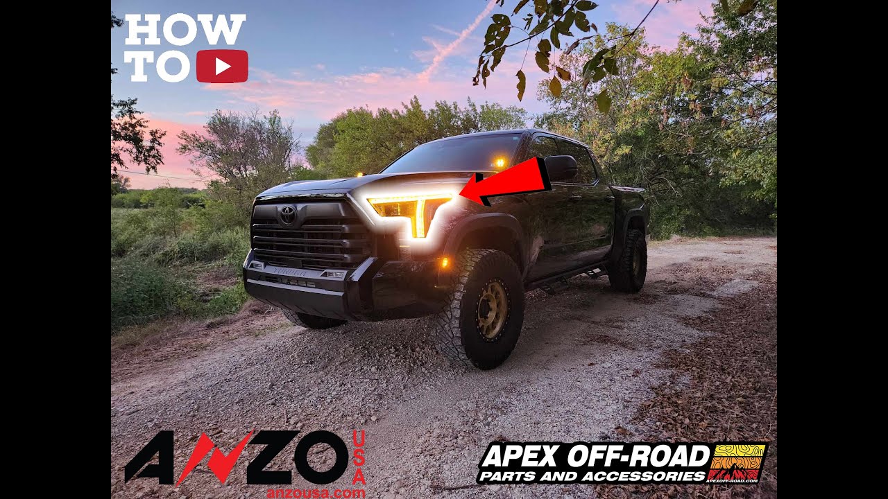 How-to install Anzo Headlights on a 2022+ Toyota Tundra (full video with how-to remove from bumper)