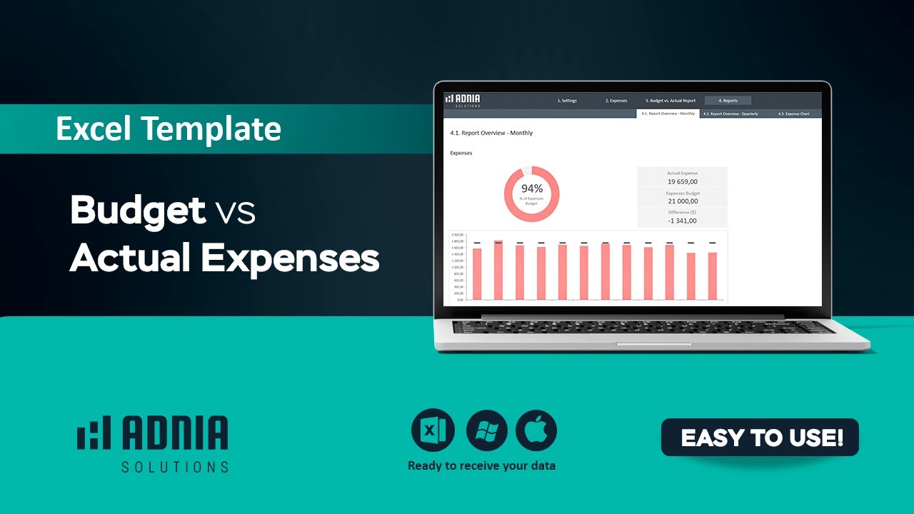 Budget vs Actual Expenses Template