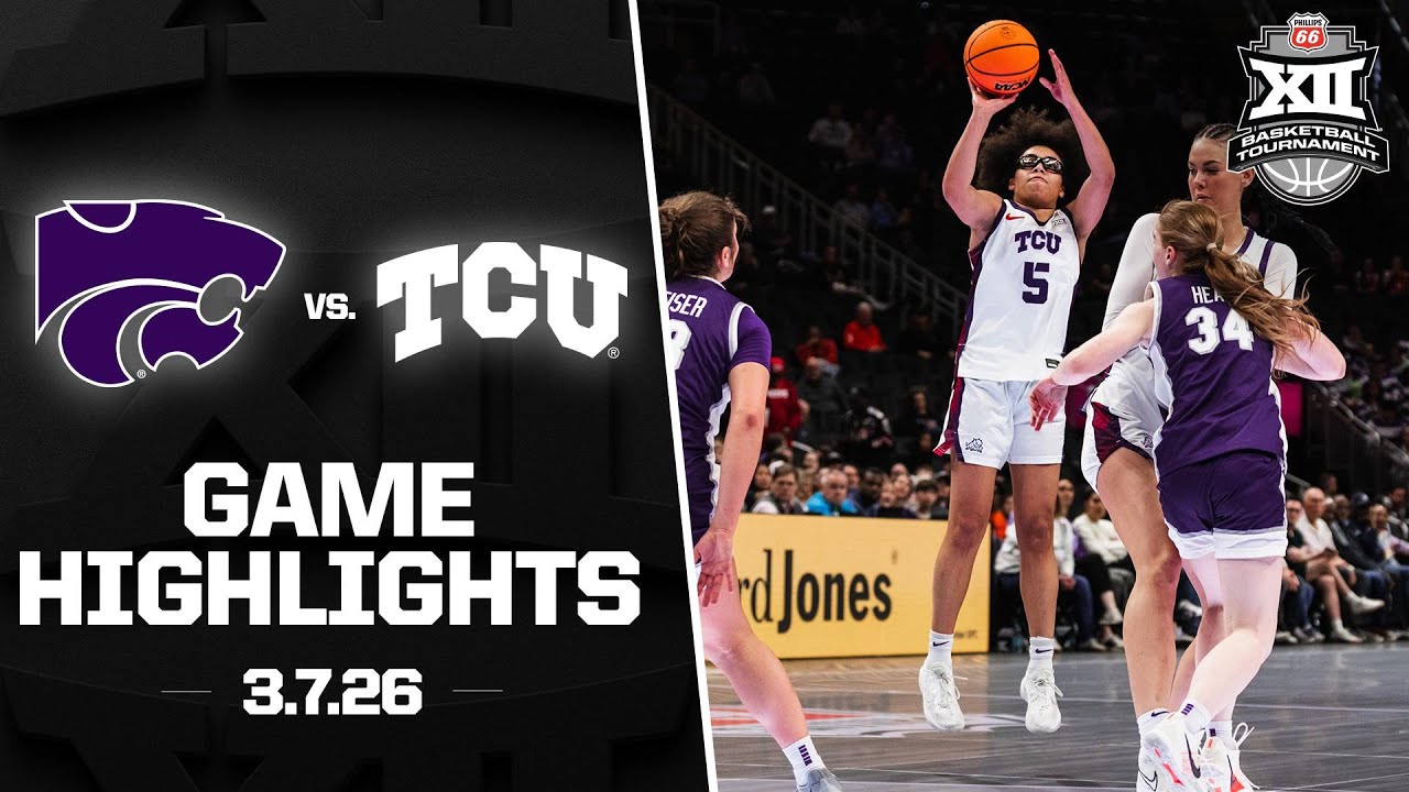 Kansas State vs. #10 TCU Highlights | 2026 Phillips 66 Big 12 Women’s Basketball Tournament