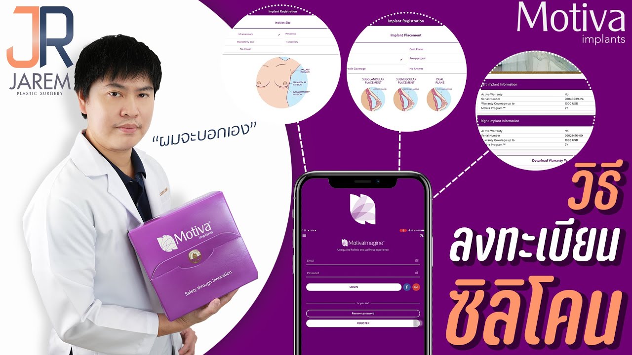 เสริมหน้าอก Motiva ทำนมแล้ว อย่าลืมลงทะเบียน / Jarem Clinic