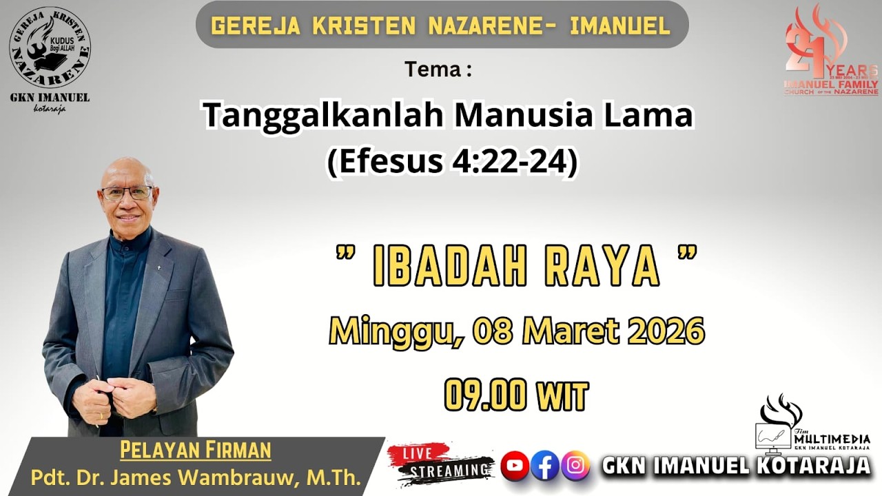 IBADAH RAYA, MINGGU 8 MARET 2026