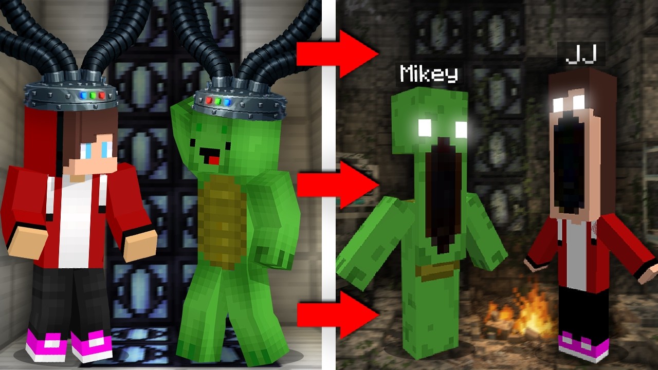JJ and Mikey Became The SCREAMING Dwellers in Minecraft !? Maizen