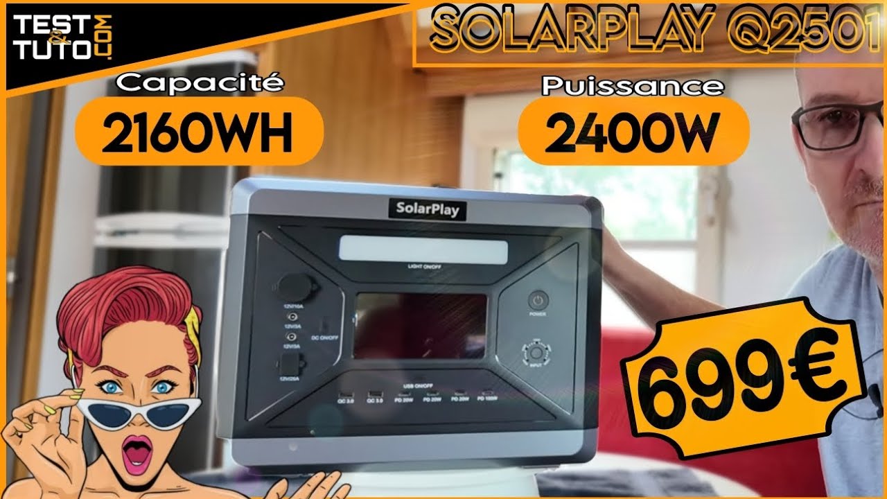 STATION D'ÉNERGIE LA MOINS CHÈRE DE 2024 ! SOLARPLAY Q2501