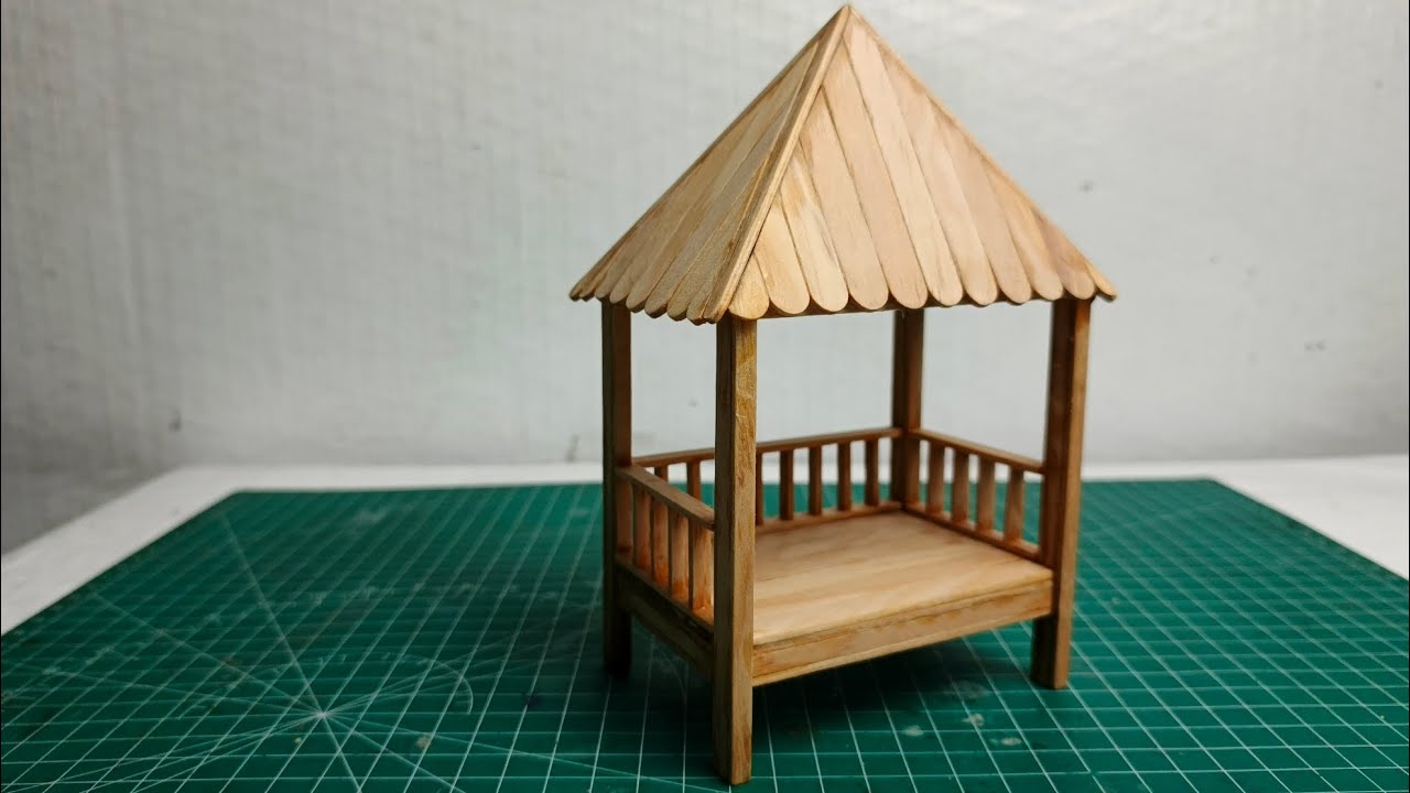 Membuat miniatur gazebo dari stik es krim