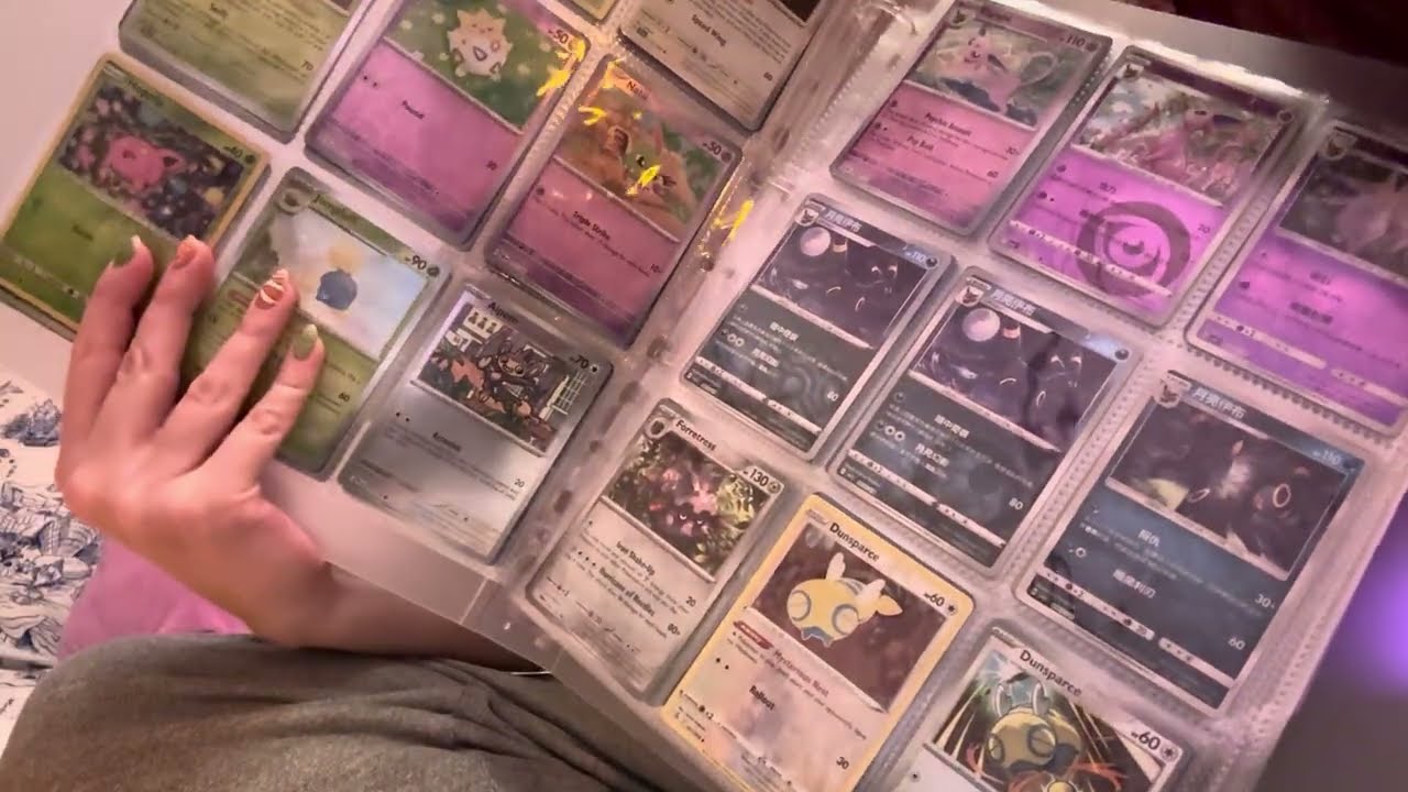 Pokemon Card Binder ASMR ✨holos ✨ tapping, crinkles, rambling