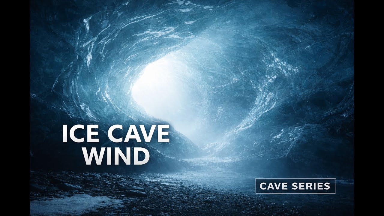 10 Hours of Ice Cave Wind Echoes for Deep Sleep | No Music