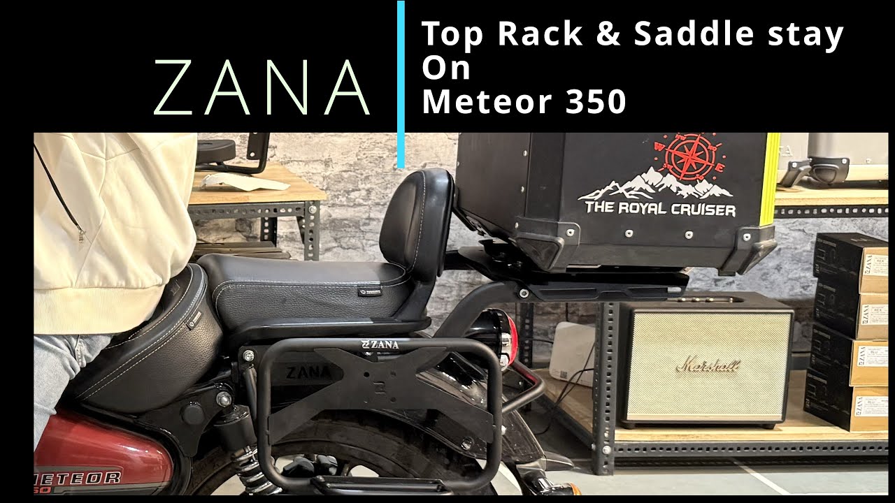 New Zana Saddle Stay Setup for Royal Enfield Meteor 350 | Saddle Stay | Top Rack @zanamotorcycles