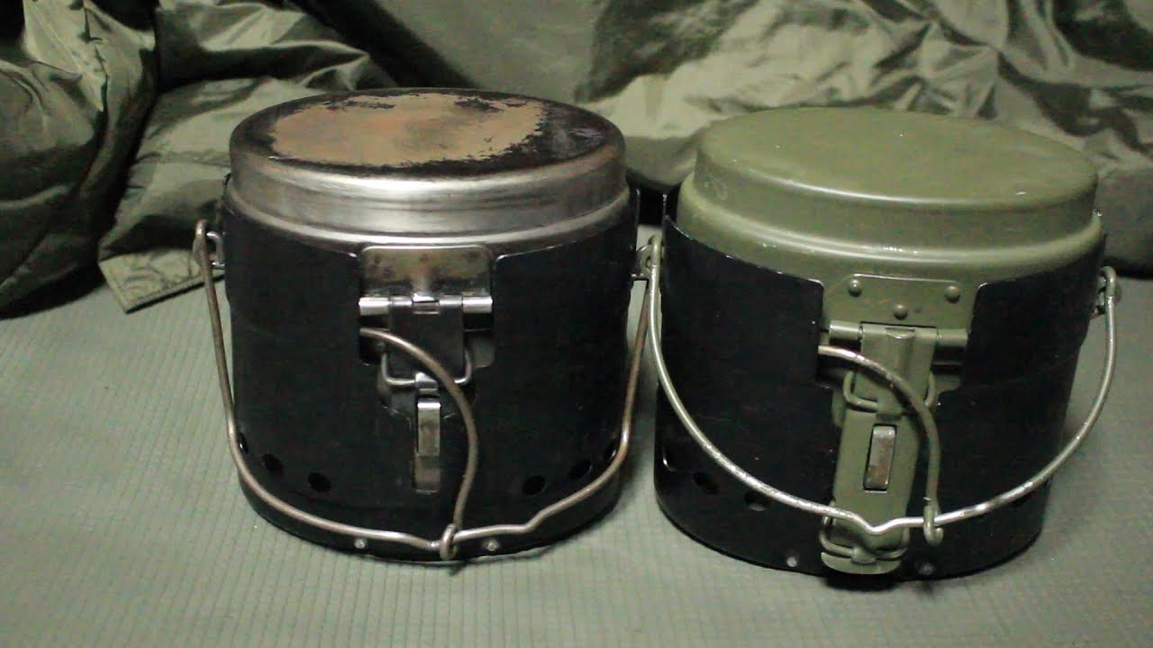 Различия в способах хранения столовой шведской армии M40 и M44 / Swedish army mess kit