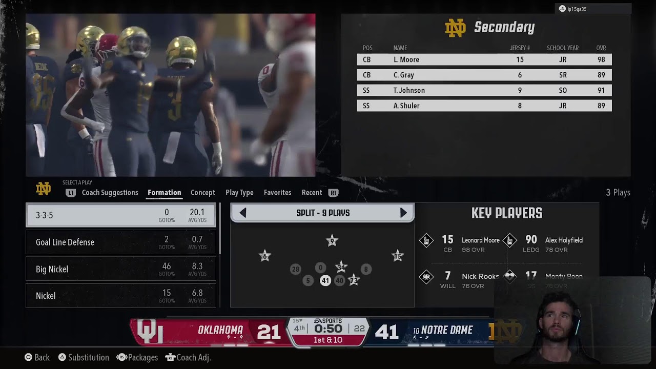 CFB 26 Blitz Lg Szn: 2 Wk: 10 IRISH ☘️