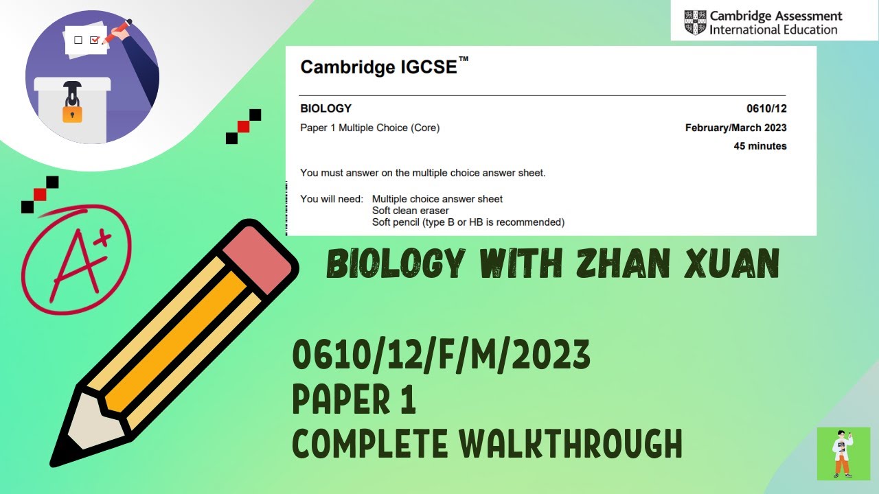 IGCSE Biology (0610) - 0610/12/F/M/23 | Feb/March 2023 Paper 12