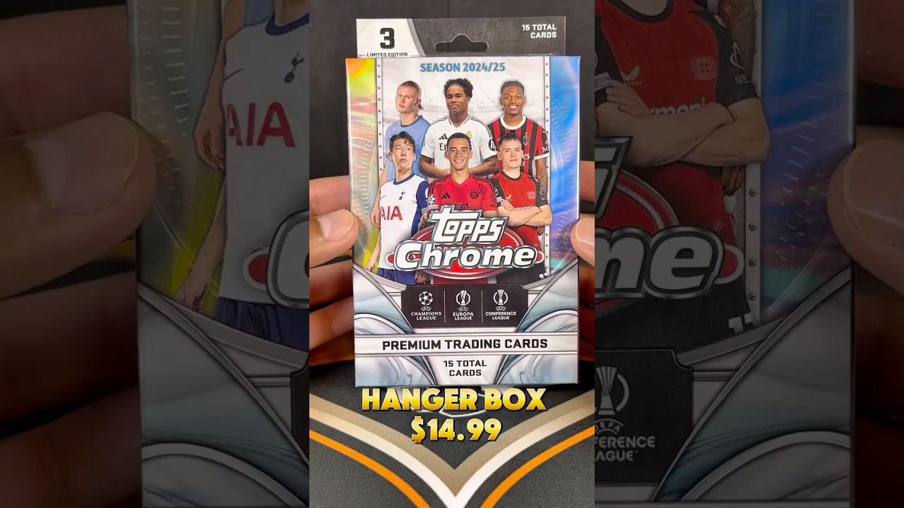 24-25 Topps Chrome UCC Hanger Box Opening! RC hit #sportscards #topps #toppssoccer #toppschrome