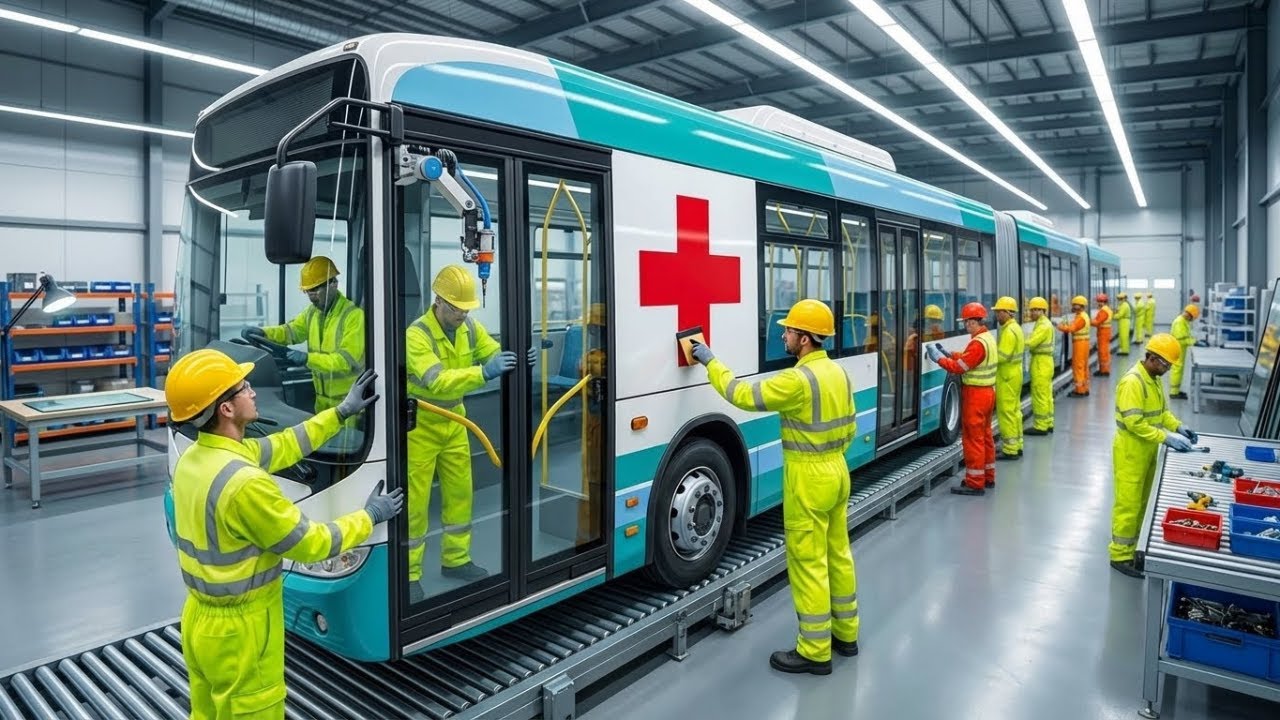 How a Retired City Bus Becomes a Mobile Clinic & Rescue Command Vehicle (Factory Conversion)