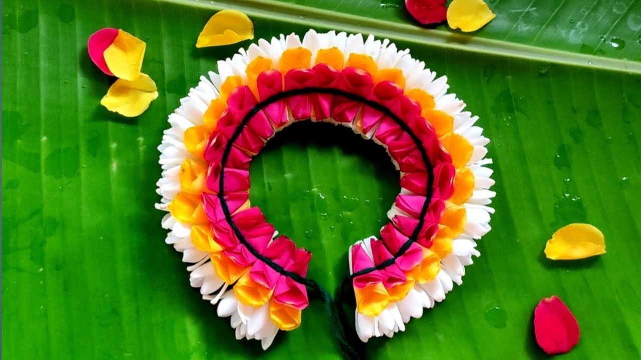Sampangi poo veni/சம்பங்கி பூ கட்டுவது எப்படி