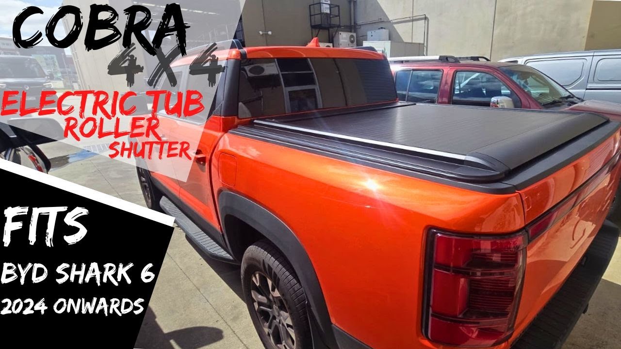 Cobra 4X4 Retractable Roller Shutter fits BYD Shark 6 2024 Onwards Tub Manual Tonneau Roll Cover
